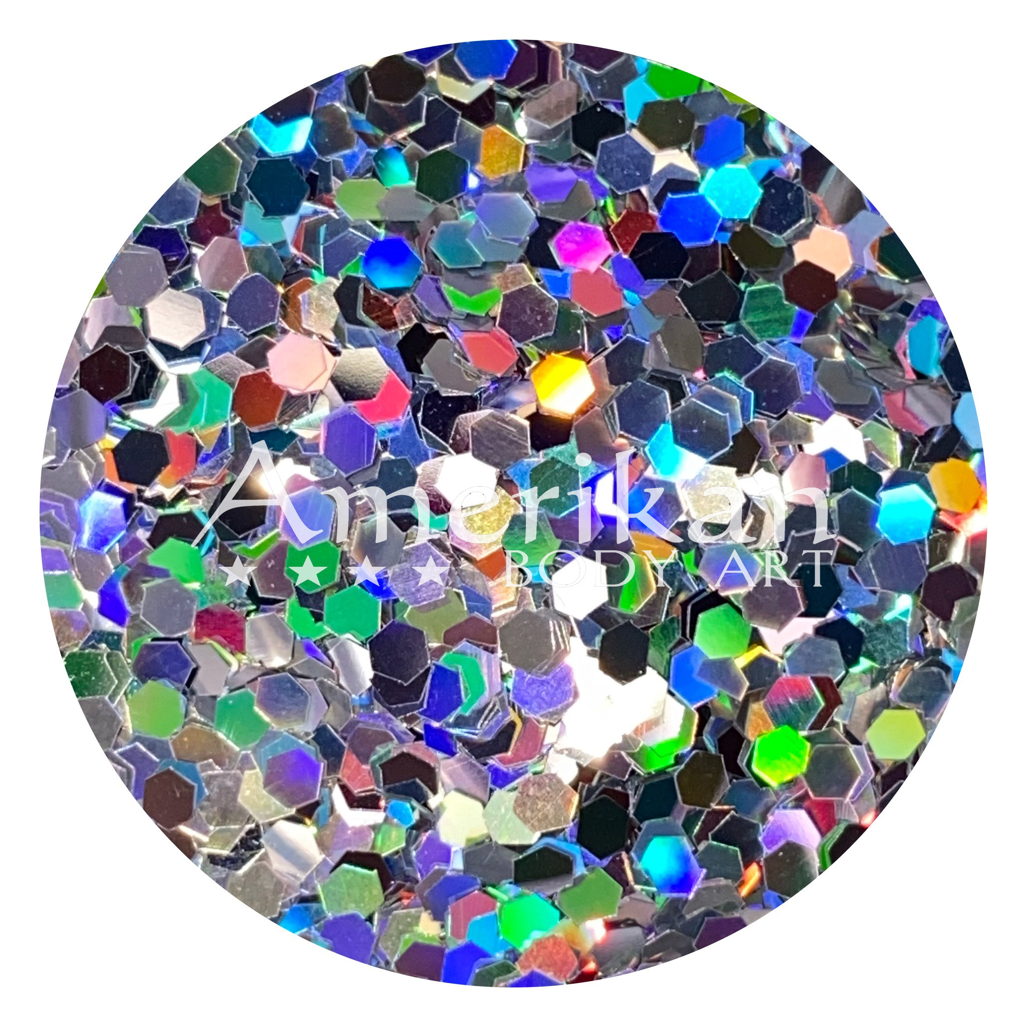 Holographic Silver Chunky Glitter 0 062 Hex